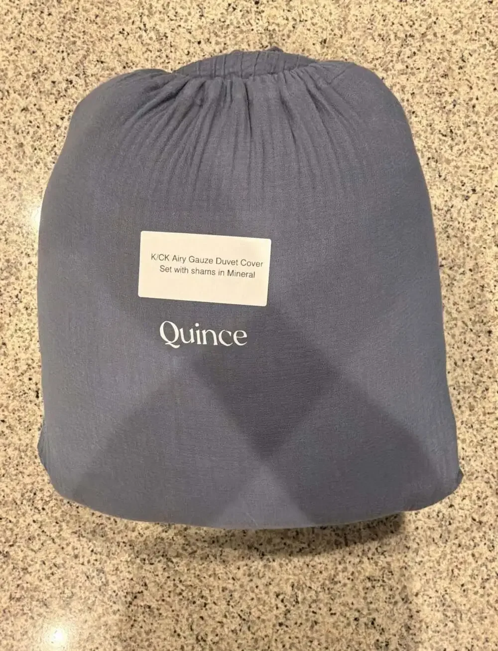 Quince Airy Gauze Duvet Cover Set with Shams in Mineral King/Cal King